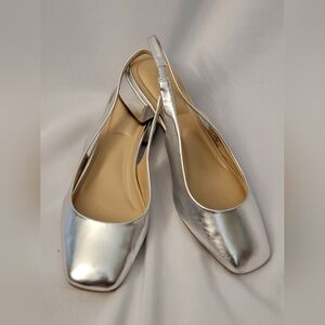 Charles By Charles David Zeus Metallic Slingback Shoes Size 9.5M